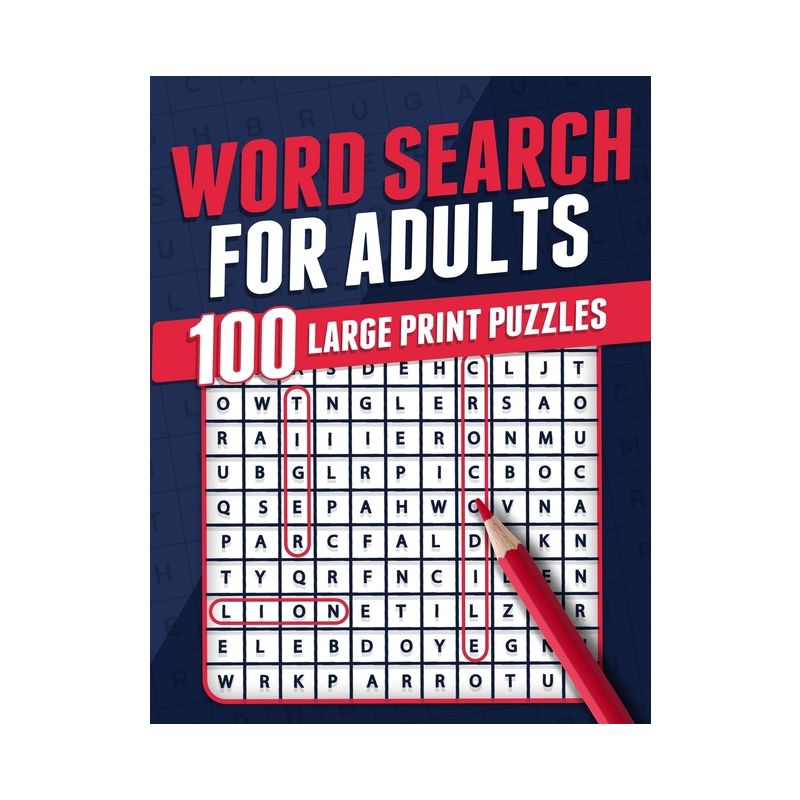 Word Search For Adults 100 Large Print Puzzles Puzzle Book For Adults Adult Activity Book Large Print Search and Find Themed Puzzles Brain Game, 1 of 2