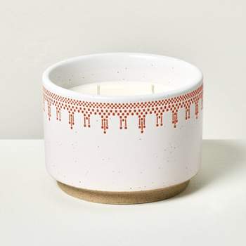 2-Wick Patterned Ceramic Sunkissed Ginger Jar Candle 11.7oz Red - Hearth & Hand™ with Magnolia