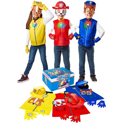 Rubies Paw Patrol Trunk Boys Dress Up Set With Light Up Badges- Small