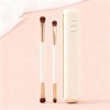 Anna-Kaci 2-Piece Silicone Makeup Brush Holder Travel-Friendly Protective Case - Light Beige - 2 of 4