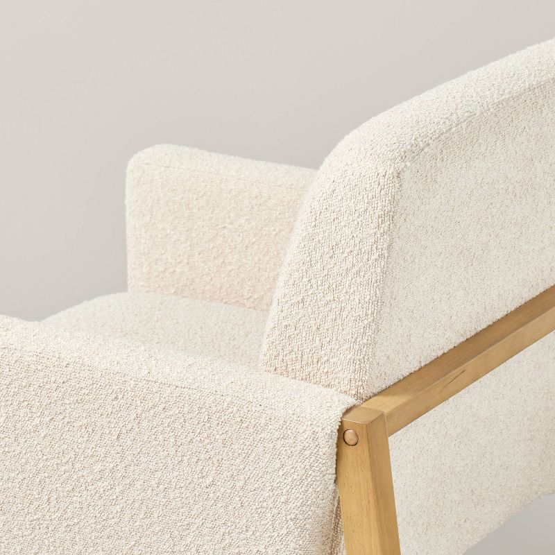 Boucle Upholstered Accent Arm Chair - Cream - Hearth &#38; Hand&#8482; with Magnolia, 6 of 11