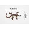 Collectible Wildlife Gifts | Lizard, Brown Lizard Blue Spot on Head, Rubber Reptile Toy, Realistic Figure, Model, Gift,    2 1/2"     F6067 B380 - 3 of 4