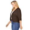 Woman Within Plus Size Rib Trim Cardigan Shrug - 4 of 4