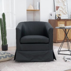 CAVINAS 27.36" Wide Accent Chair, 360-degree Swivel Chair, Velvet Wingback Chair, Living Room Chair Bedroom Chair Home Chair - 1 of 4