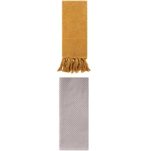 REGALWOVEN 2 Packs Cotton Soft Absorbent Tassels and Waffle Hand Towel - 1 of 4