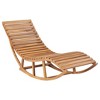 vidaXL Rocking Sun Lounger with Cushion Solid Teak Wood - 2 of 4