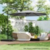 Tangkula 10 FT Patio Offset Umbrella w/ X-shaped Base Infinite Tile & 360° Rotation - 4 of 4