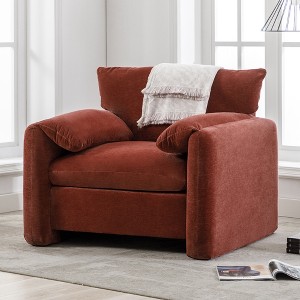 ModernLuxe Oversized Armchair, Upholstered Accent Chair, Single Sofa Lounge Chair for Living Room/Bedroom - 1 of 4