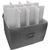 Sorbus Deluxe Quilted Stemware Storage Case with 12 Sections - 3 of 4