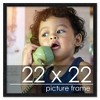 PosterPalooza | Square Classic Modern Black Picture Frame - UV Acrylic, Foam Board Backing, Hanging Hardware - 2 of 4
