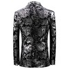 Cloudstyle Men's Dress Floral Suit Notched Lapel Slim Fit Stylish Blazer Dress Suit - 3 of 4