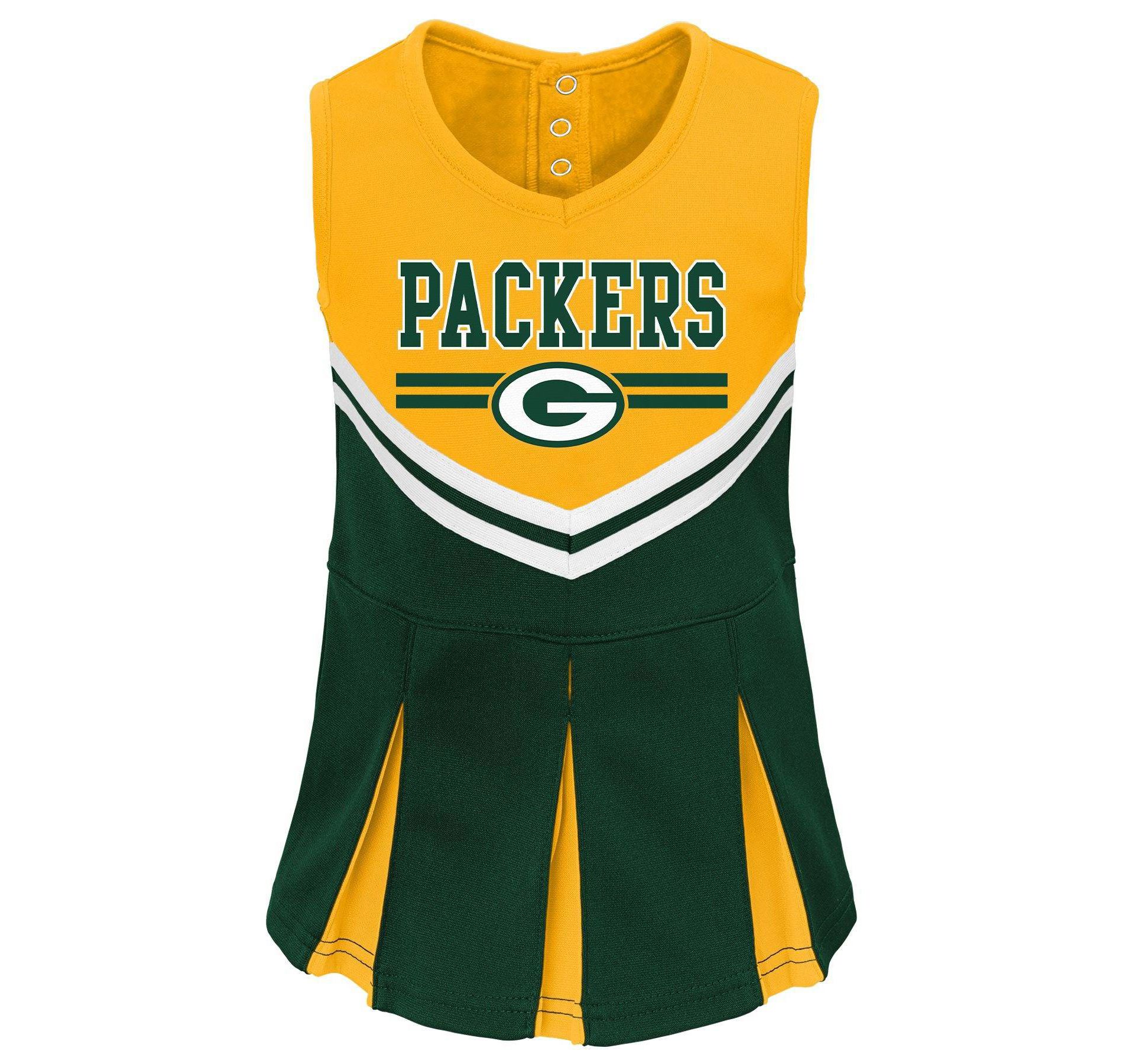 NFL Green Bay Packers Toddler Girls' Cheer Set - 2T