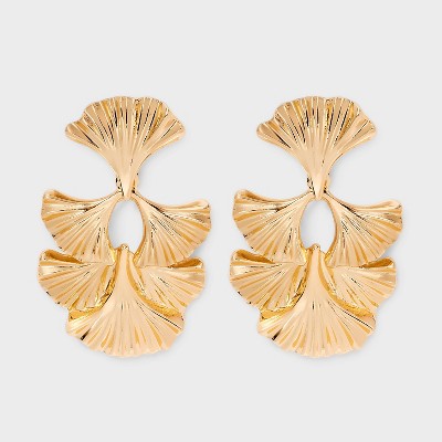 Textured Bell Drop Earrings - A New Day™ Gold