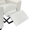 GlasFlength Sofas Kids Recliner Chair with Convenient Cup Holder Easy Clean Practical for Playrooms and Bedrooms, White, 21"*23"*27" - 4 of 4