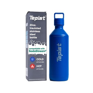 Tepist Twenty0 20 oz Stainless Steel Reusable Bottle Compatible with SodaStream Machines Double Walled, Vacuum Sealed, Leak Proof - 1 of 4