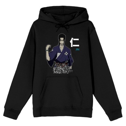 Samurai Champloo Jin Kanji Logo Men's Black Sweatshirt - image 1 of 2