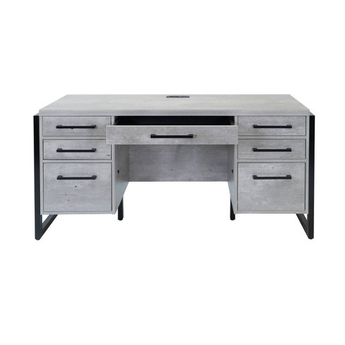 KD002 Modern Office Desk in Matte Gray by J&M Furniture