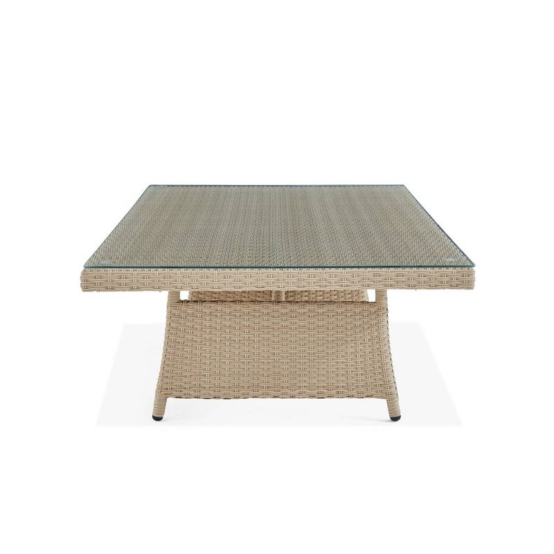 57&#34; x 33&#34; All-Weather Wicker Canaan Outdoor Coffee Table Brown - Alaterre Furniture, 5 of 12