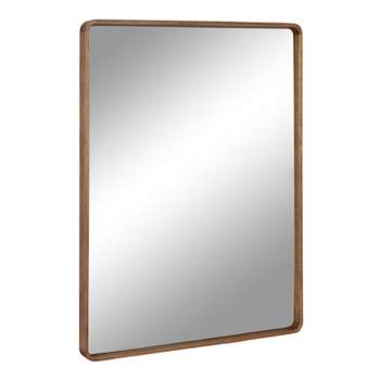 24"x30" Valenti Rectangle Wall Mirror Rustic Brown - Kate & Laurel All Things Decor