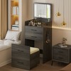 Fredees 3-in-1 Vanity Desk with Flip Top Mirror and Lights. - 4 of 4