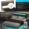 NicBex Modern Full/Queen Upholstered Floating Bed Frame with Sensor Lights,Adjustable Headboard with LED Lights,No Box Spring Needed,Easy Assembly - 4 of 4