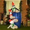 Whisen 6FT Christmas Inflatables Outdoor Decorations North Pole Mailbox with Penguins and Snowman - Multicolor - 2 of 4