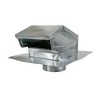 Builder's Best 4-Inch Galvanized Mill Finish Roof Cap, Flush with Flapper Screen - 2 of 4
