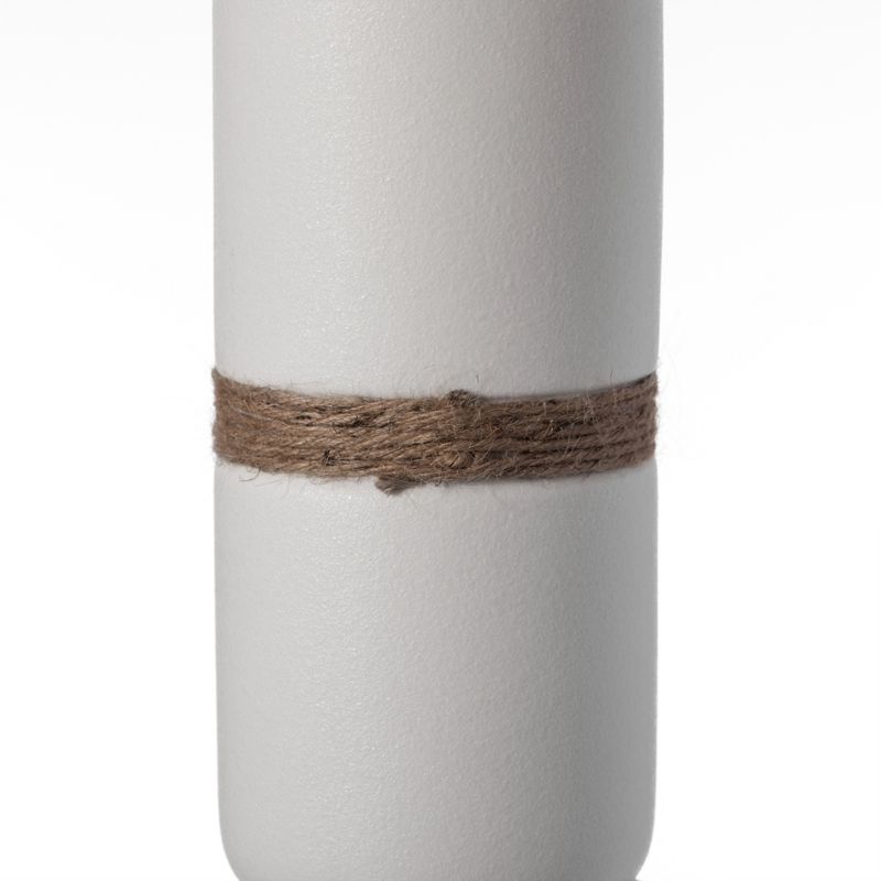 Decorative Modern Ceramic Cylinder Shape Table Vase Flower Holder with Rope, 5 of 6