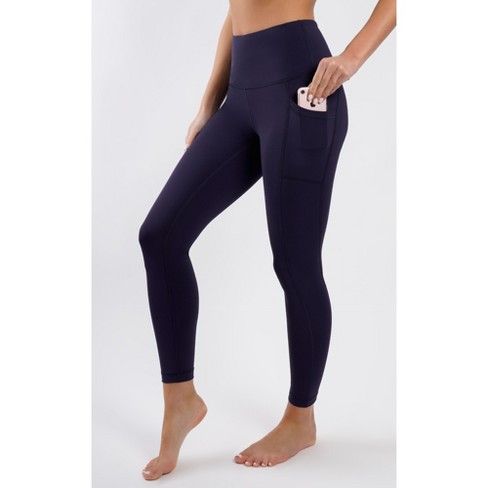 90 Degree By Reflex Womens High Waist Tummy Control Interlink Squat Proof  Ankle Length Leggings - Dark Navy - Large : Target