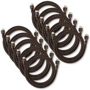 LegitWire 10 ft 4K High Speed HDMI Cables - 18Gbps HDMI 2.0 (4K @ 60hz HDR UHD 4:4:4 Chroma) - Ethernet - Locking Head,  HDCP 2.2, 28AWG, Gold Plated - 1 of 4