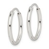 Black Bow Jewelry 2mm, Sterling Silver, Endless Hoop Earrings - 20mm (3/4 Inch) - 2 of 4
