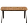 vidaXL Patio Table 59 inches x35.4 inches x28.3 inches  Solid Acacia Wood and Steel - 2 of 4