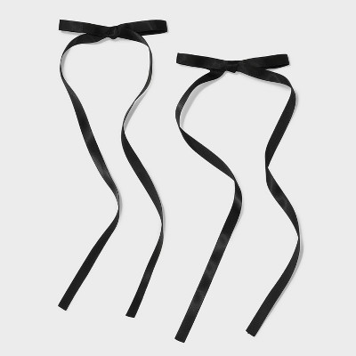 Salon Clip Hair Bow Set 2pc - Wild Fable™ Black