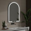 Dovelina Modern BlackArched Bathroom Vanity Mirror with LED Lights and Anti-fog,Wall Mirror - 2 of 4