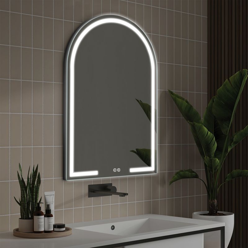 Neutypechic Bathroom Vanity Mirror LED Arched Top Anti-fog Wall Mirror, 2 of 8