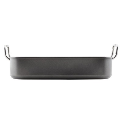 16.5" x 13.5" Nonstick Steel Roaster with Reversible Rack