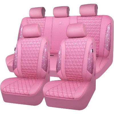 TruAIR Bling Car Seat Covers Full Set with Rhinestone Design