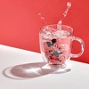 JoyJolt Disney Mickey Mouse Glitch Double Wall Glass Mugs - 13.5 oz - Set of 2 - 4 of 4