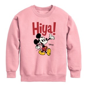 Boys' - Disney - Mickey Mouse Graphic Long Sleeve Fleece Sweatshirt - 1 of 4