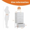 ALEXOUN Drawers Dresser for Bedroom,Storage Drawer Unit with Fabric Bins,Sturdy Metal Frame,Wood Tabletop for Guest Room,Entryway - 3 of 4