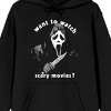 Ghostface Want To Watch Scary Movies? Men's Black Graphic Hoodie - image 3 of 3