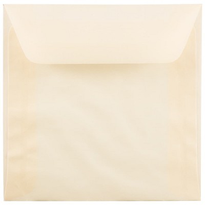 JAM Paper 8.5x8.5 Square Translucent Vellum Invitation Envelopes Ivory PACV530