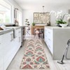 Washable Vintage Floral Distressed Rug Non Slip Low Pile Rug Soft Throw Floor Cover Foldable Indoor Carpet for Living Room Bedroom Playroom Nursery - 2 of 4