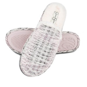 Jessica Simpson Womens Plush Smoking Slipper With Memory Foam - 1 of 4