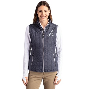 Atlanta Braves Cutter & Buck Rainier PrimaLoft® Womens Eco Insulated Full Zip Puffer Vest - 1 of 1