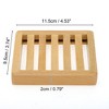 Unique Bargains Square Soap Dish 4.53"x3.74"x0.79" Brown 1 Pc - 4 of 4
