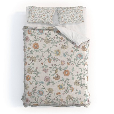 Deny Designs 3pc Full/Queen Schatzi Brown Jaipur Faded Pastels Duvet and Sham Set