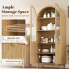 71''Tall Arched Storage Bookcase - 4 of 4