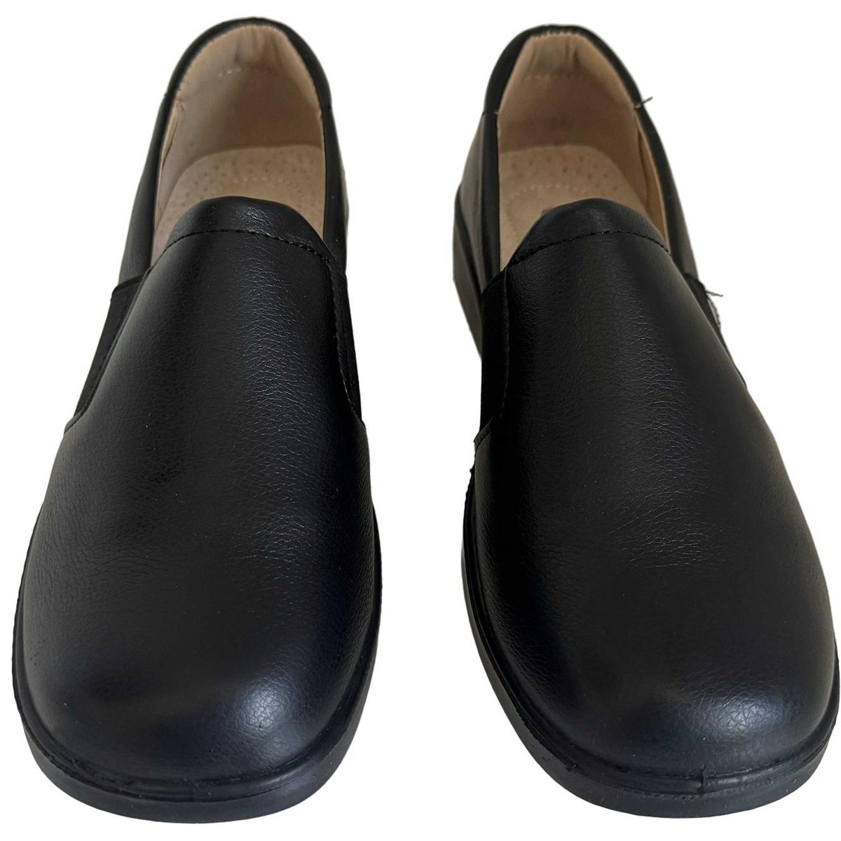 Обувь Bangka Womens Comfort Shoes Gores Slip on Hotel Restaurant Walking Slip/Oil Resistant Work Shoes, Black-8 — фото 3