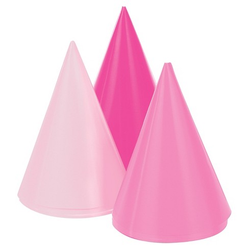 8ct 1st Birthday Girl Party Hats Target